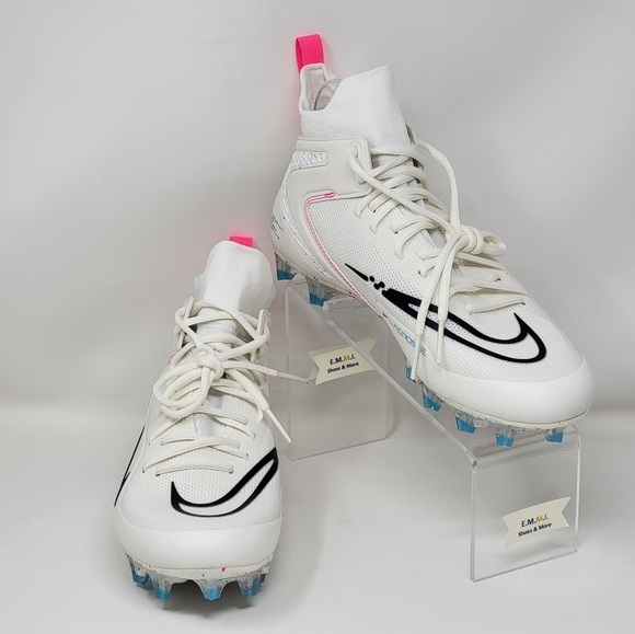 Nike Alpha Huarache 8 Elite LAX Lacrosse CW4440-116 White Pink Men Sz Multi New - Picture 3 of 10